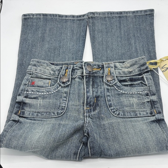 NWT Seven7 Kids Light Blue Denim Bootcut Jeans Size 5 - Picture 7 of 11